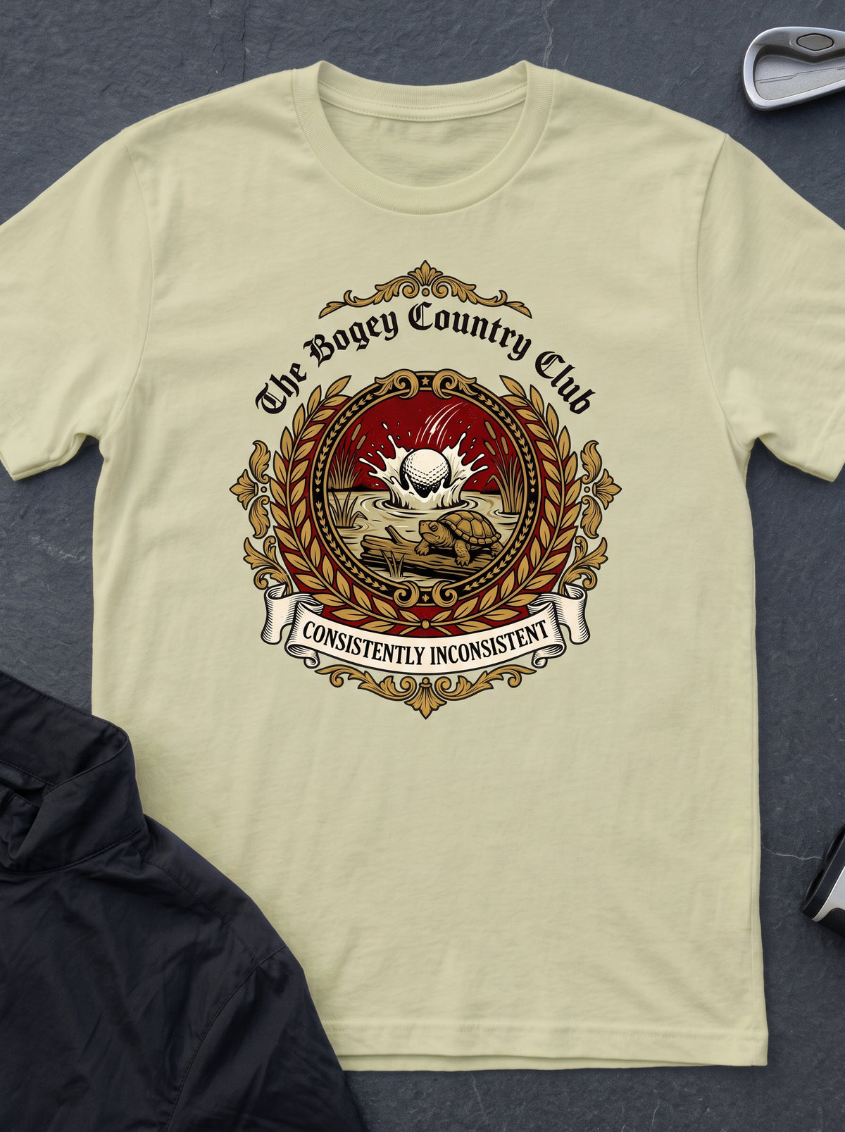 The Bogey Country Club funny golf t-shirt in Pistachio